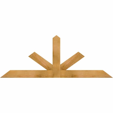 Ekena Millwork Saratoga Rough Sawn Timber Gable Bracket, Western Red Cedar, 60"W x 22"H x 2"D x 4"F, 9/12 Pitch GBW060X22X0204SAR00RWR